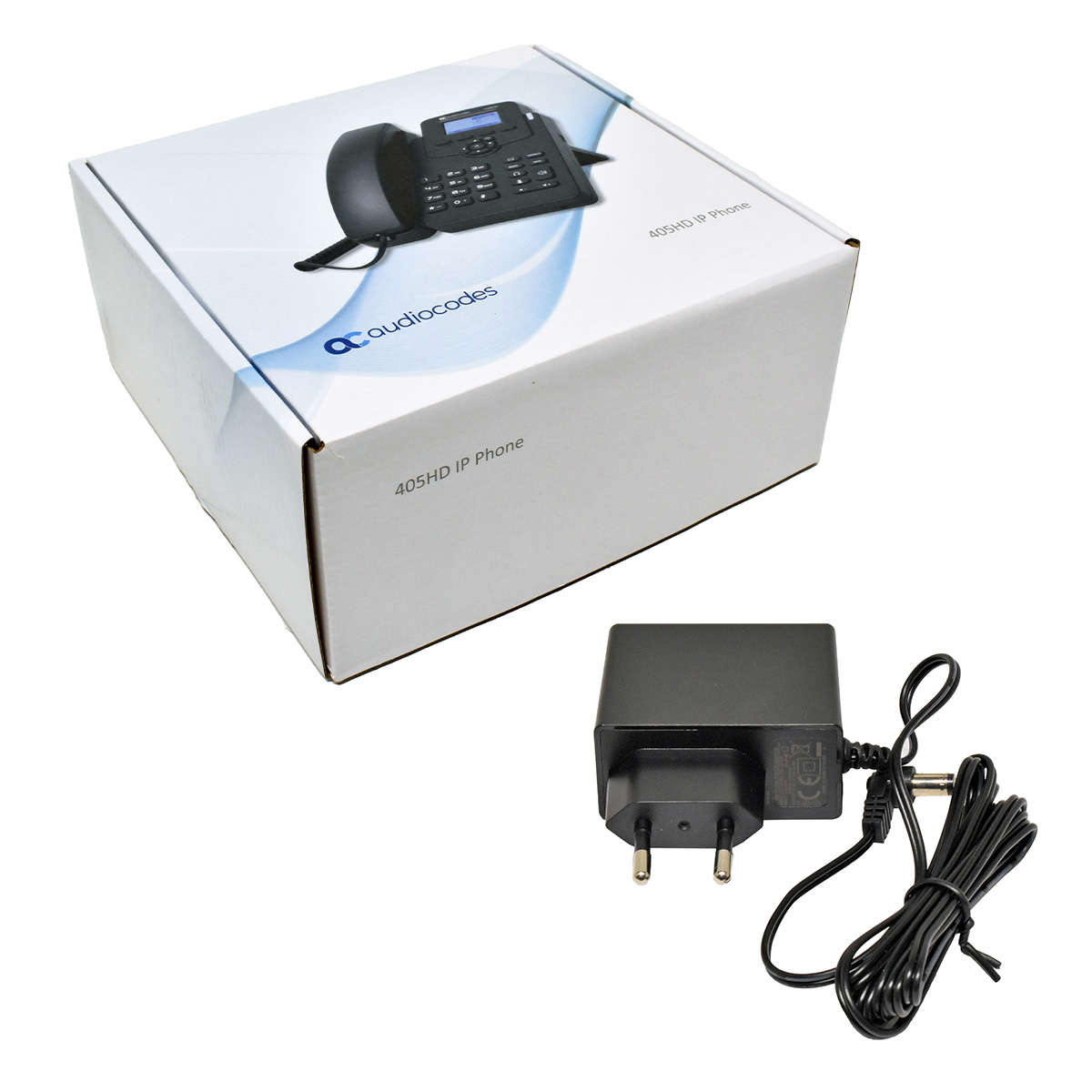 Audiocodes-405HD-IP-Phone-black-PoE-Systemtelefon-001.jpg Audiocodes 405HD IP Phone black PoE Systemtelefon GGWV00597 LCD Display +Stand +PSU NEW