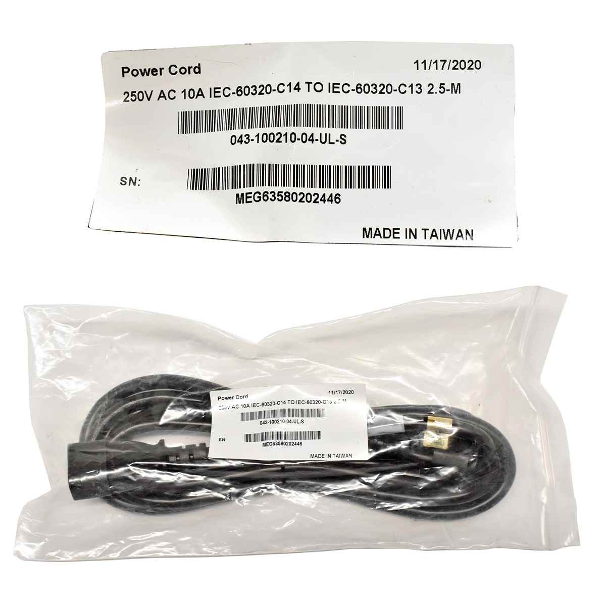 Hitachi 250V AC 10A IEC-60320-C14 TO IEC-60320-C13 2.5m 043-100210-04-UL-S black NEW NEU Hitachi 250V AC 10A IEC-60320-C14 TO IEC-60320-C13 2.5m 043-100210-04-UL-S black NEW NEU