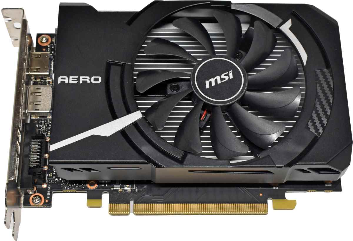 MSI GeForce GTX 1650 Aero ITX 4G OC Graphics Card TU116 4GB GDDR6 PCIe 3.0 x16 DVI HDMI DP