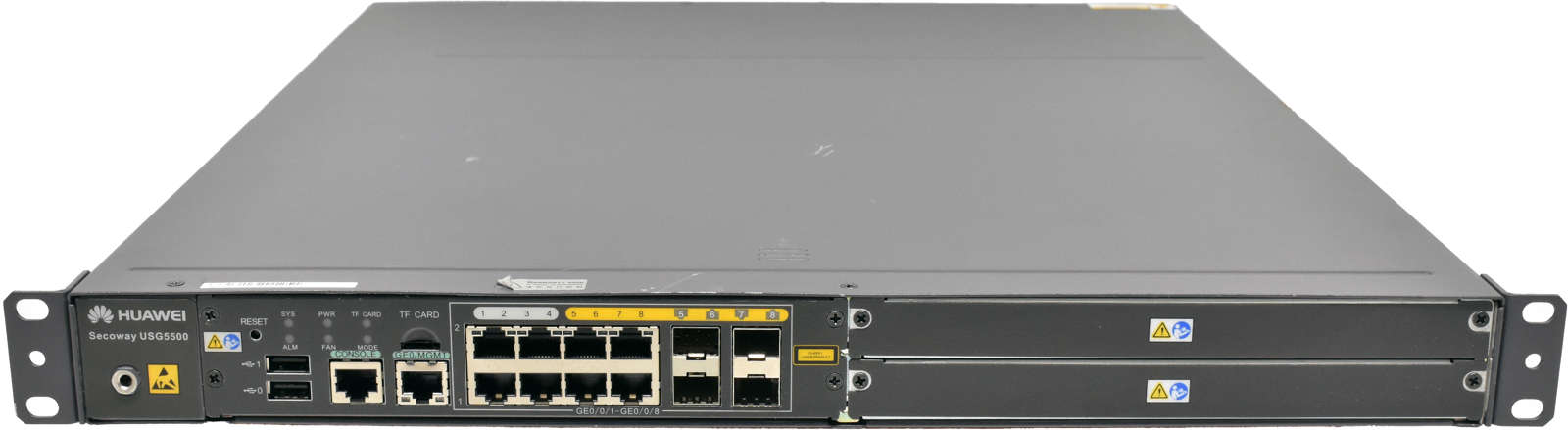 Huawei Secoway USG5530-S 8-Port RJ-45 GE Security Gateway 4x 1G SFP 2x PSU +Rack Ears