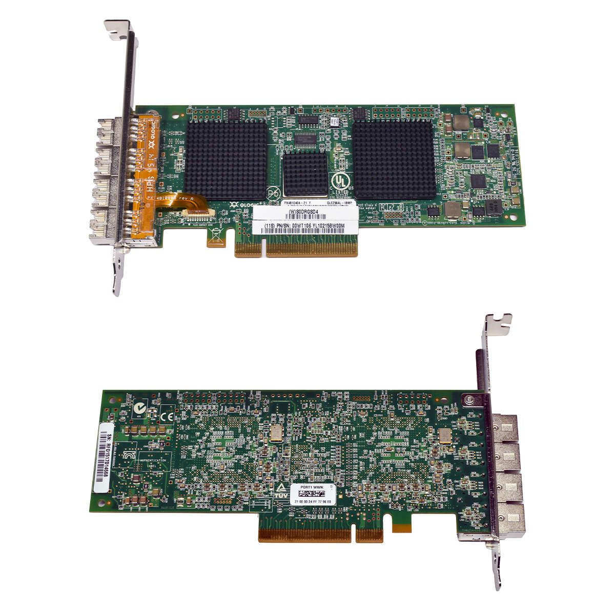 IBM QLogic 00WT106 QLE2564L-IBMP 4-Port 8G LWL PCIe x8 FC Server Adapter FP