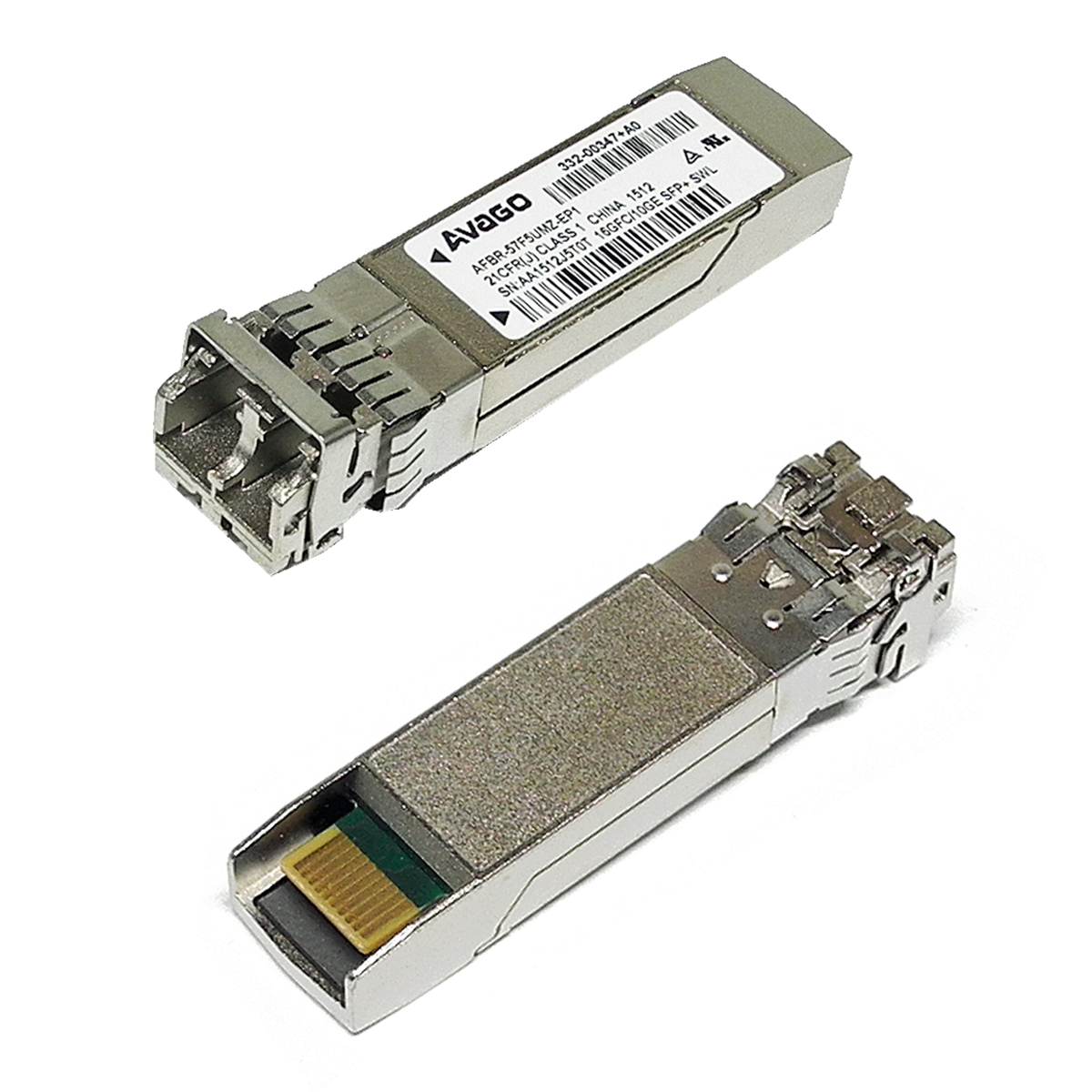 AVAGO AFBR-57F5UMZ-EP1 16Gb FC SFP+ SWL 850 nm Transceiver NA P/N 332-00347+A0 AVAGO AFBR-57F5UMZ-EP1 16Gb FC SFP+ SWL 850 nm Transceiver NA P/N 332-00347+A0