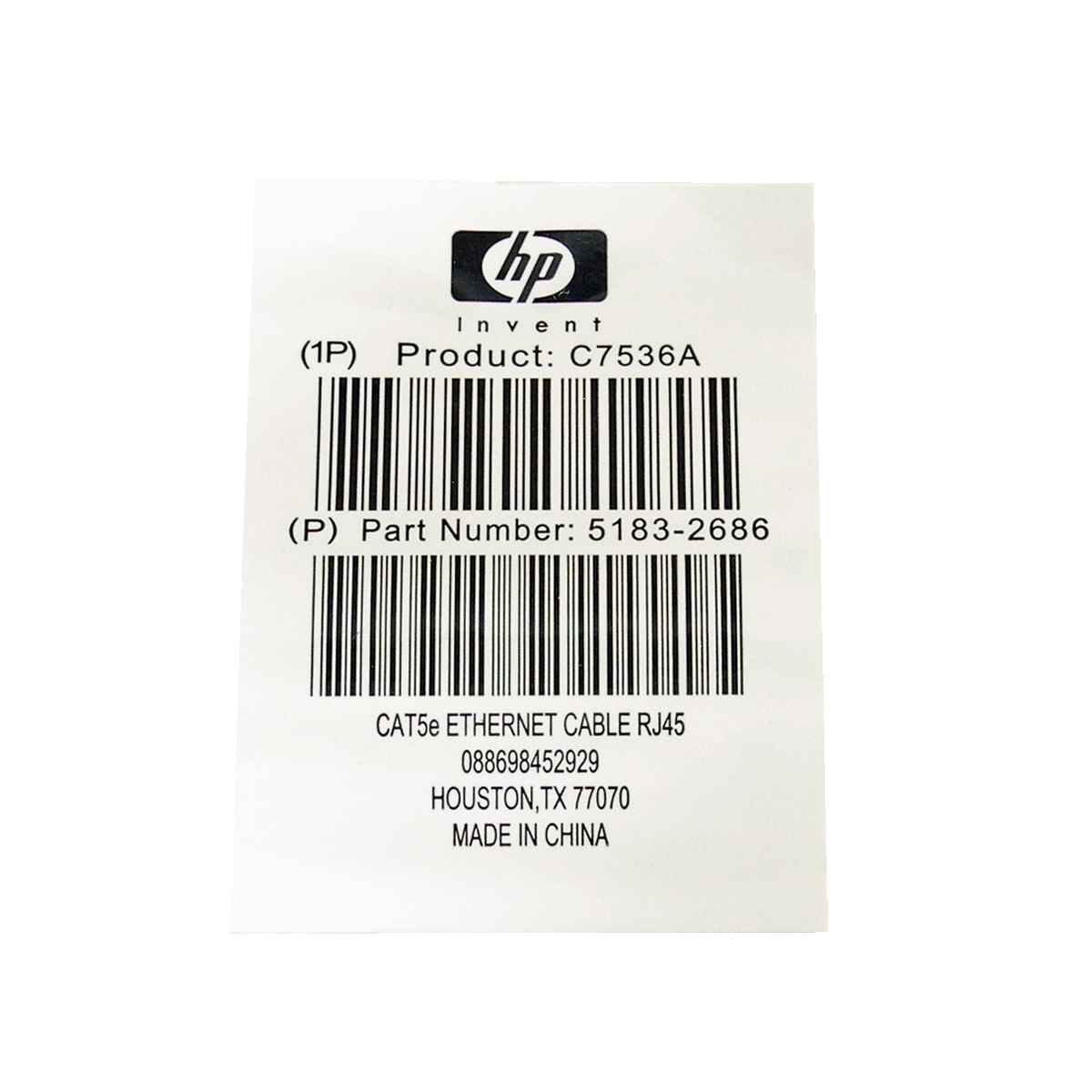 HP C7536A CAT5e Ethernet Kabel RJ45 / RJ45 4m lang 5183-2686 neu HP C7536A CAT5e Ethernet Kabel RJ45 / RJ45 4m lang 5183-2686 neu