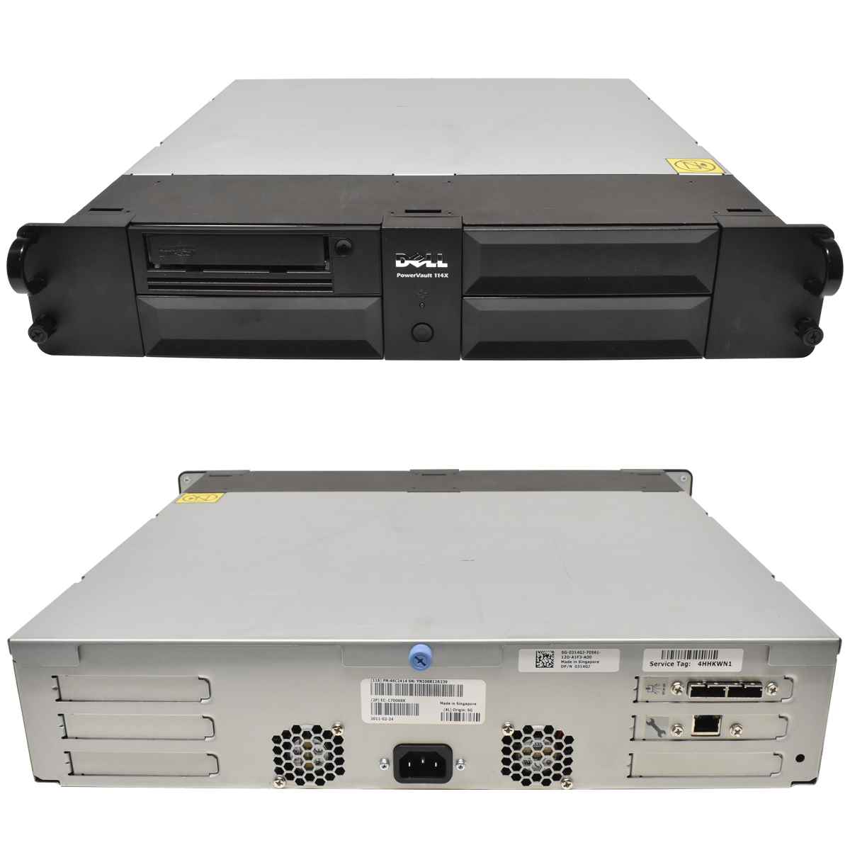 DELL PowerVault 114X LTO5 SAS Tape Rack Drive Bandlaufwerk 2U 0R2GT5 0M69TX DELL PowerVault 114X LTO6 HH SAS Tape Rack Drive Bandlaufwerk 2U 010M37 0FJT69