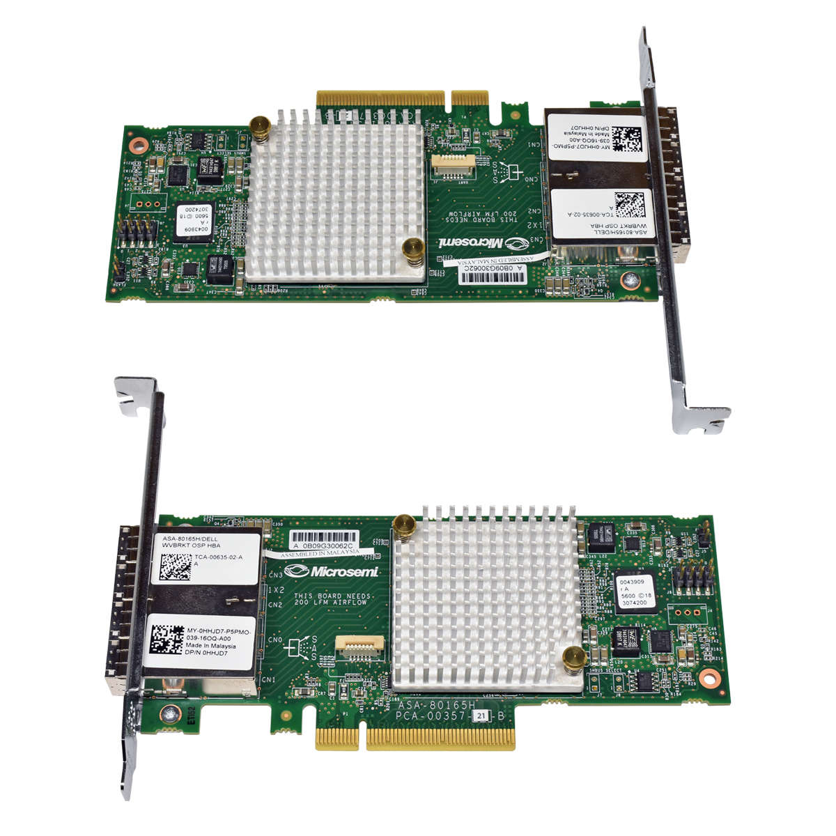 Dell Microsemi 4-Port 12G MiniSAS HD PCIe x8 Host Bus Adapter ASA-80165H 0HHJD7