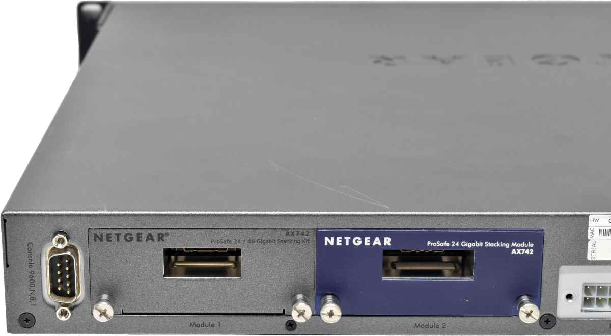 Netgear ProSafe GSM7252PS 8-Port PoE+ 40-Port PoE GE Switch 4x 1G SFP 2x 10G SFP+ 2x Module AX742