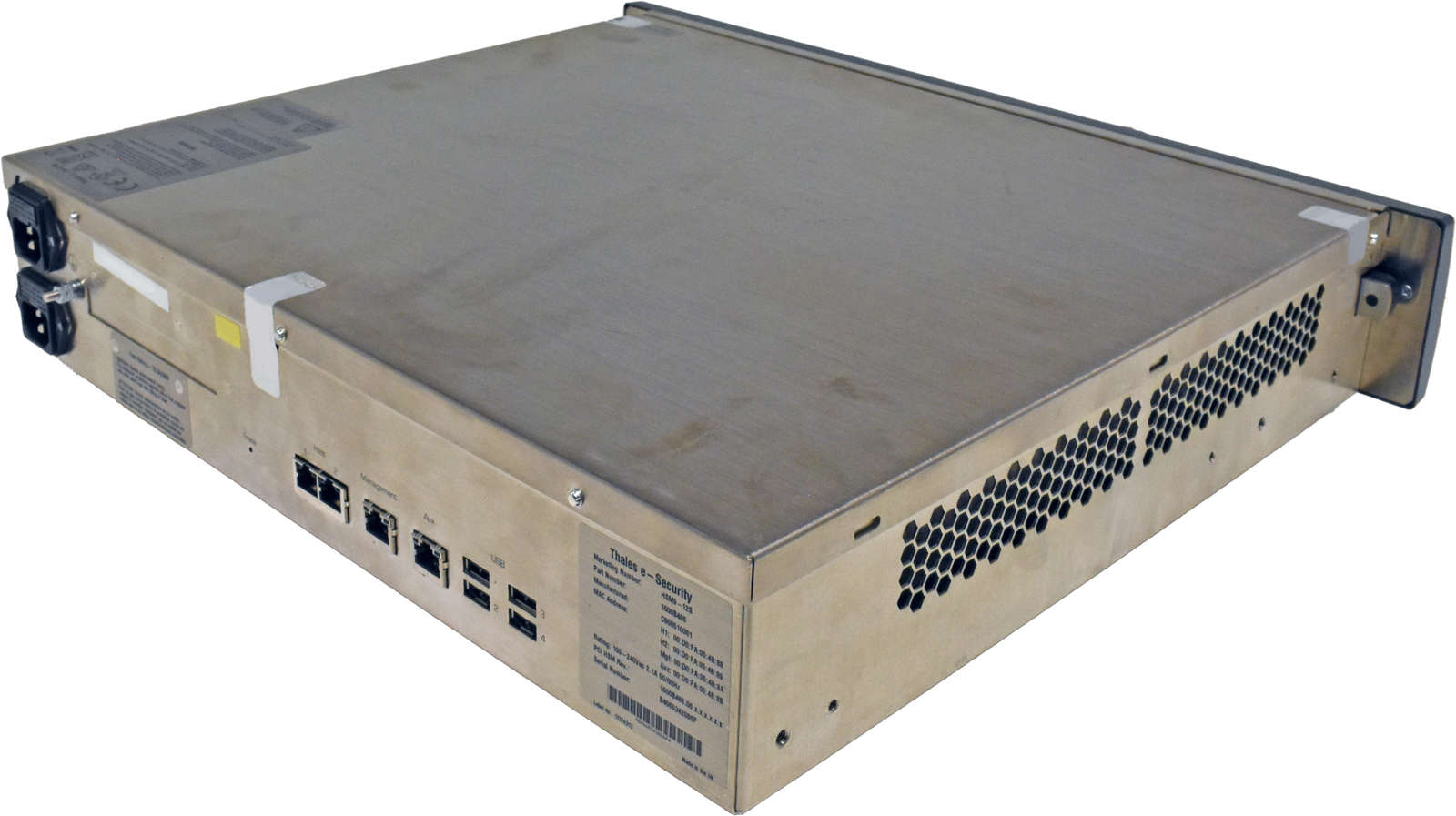 Thales Hardware Security Module HSM9-12S Payshield 1600B44.06 1U Rack