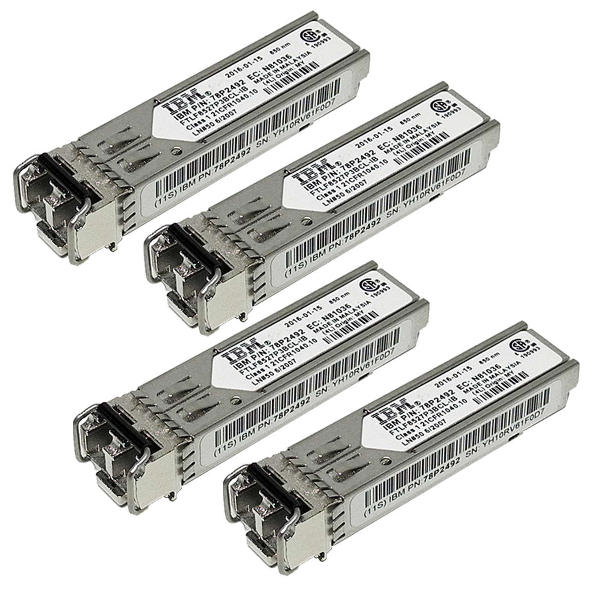 4-x-IBM-Finisar-FTLF8527P3BLC-IB-8Gb-SW-850nm-SFP-001.jpg 4 x IBM Finisar FTLF8527P3BLC-IB 8Gb SW 850nm SFP+ FC Transceivers 78P2492