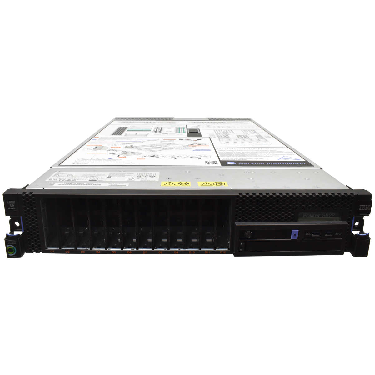 IBM-Power-S822-1x-Power8-3-425-Ghz-10-Core-CPU-64-002.jpg IBM Power S822 2x Power8 3.425 Ghz 10-Core CPU 32 GB RAM PC3 12x SFF 2,5 8284-22A