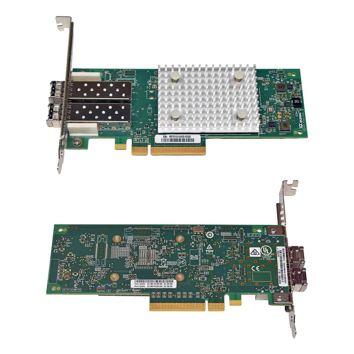 Fujitsu QLE2692-F BK3210407-35 Dual-Port 16Gb FC HBA PCIe x8 3.0 FP 2x Mini GBIC