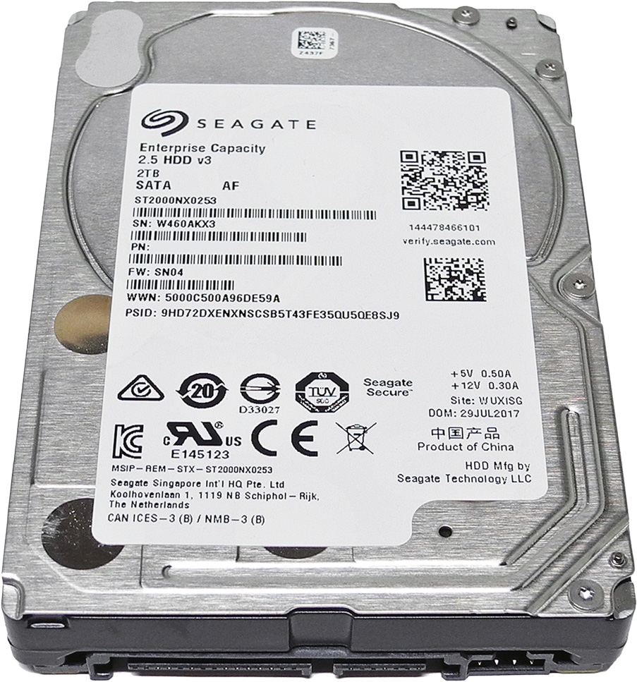 Seagate ST2000NX0253_1.jpg Seagate 2TB 2.5" 7.2K 6G SATA SED HDD ST2000NX0253