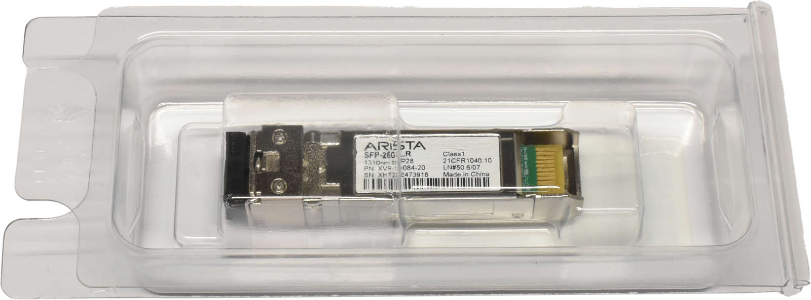 Arista-Original-GBIC-SFP-25G-LR-25Gbps-SFP28-1310n-004.jpg Arista Original GBIC SFP-25G-LR 25Gbps SFP28 1310nm 10km XVR-10084-20 Rev: A1 Neu