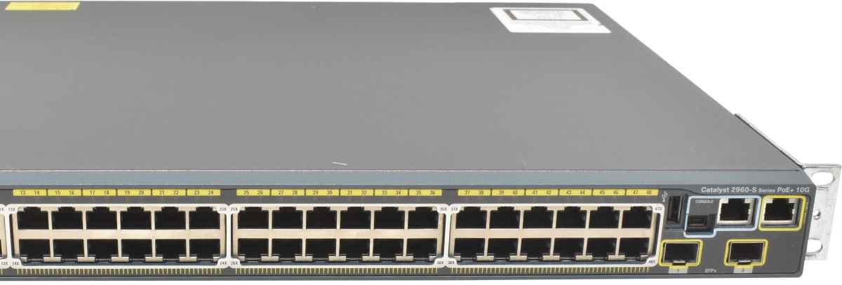 Cisco WS-C2960S-48LPD-L 48-Port PoE+ RJ-45 GE 2-Port SFP+ 10G Rack Ears Cisco WS-C2960S-48LPD-L 48-Port PoE+ RJ-45 GE 2-Port SFP+ 10G Rack Ears
