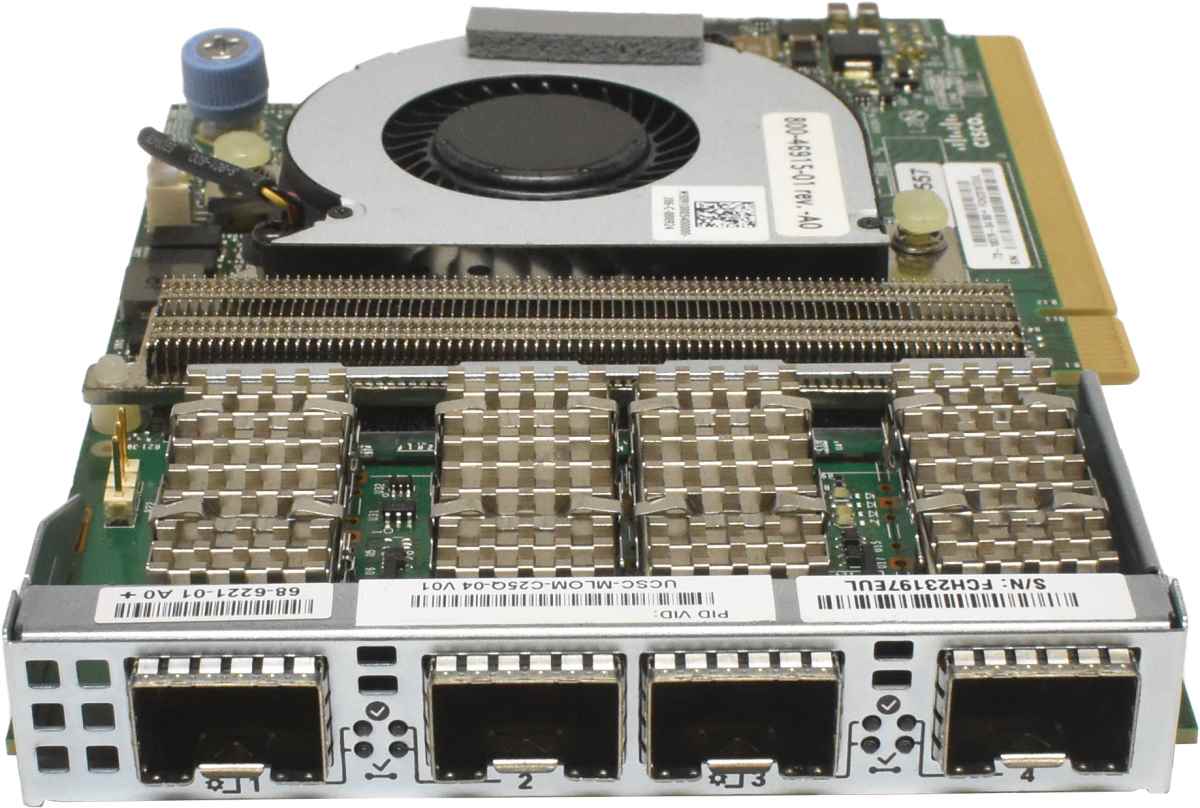 Cisco VIC 1457 UCSC-MLOM-C25Q-04 - 4x 10/25Gb SFP28 Network Ethernet Control