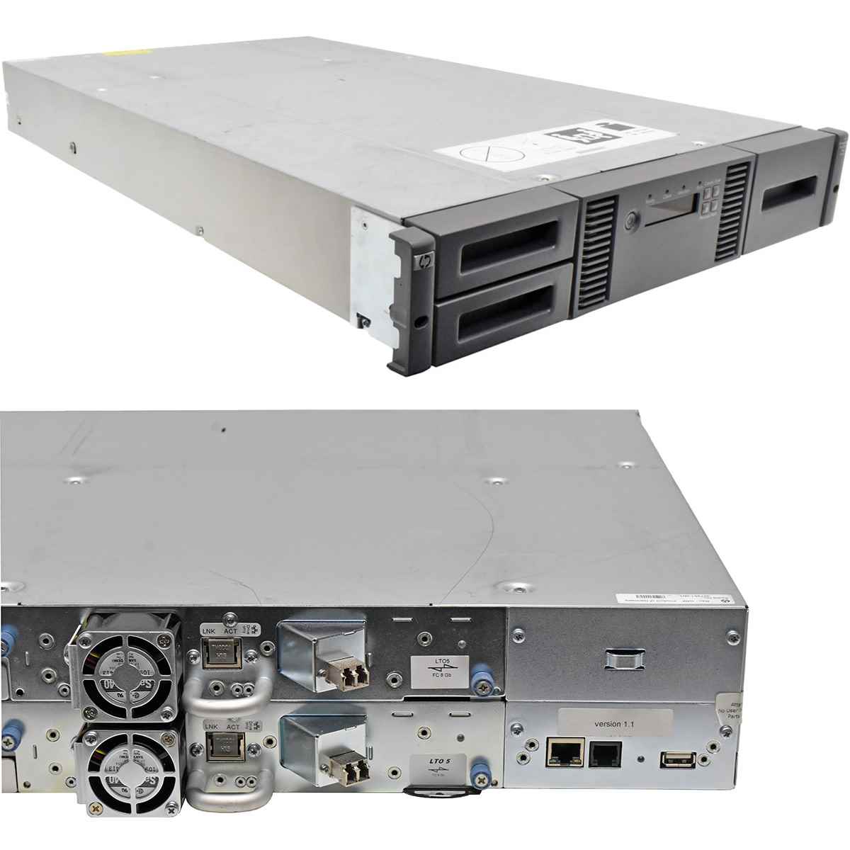 HP StorageWorks MSL2024 AK379A 407351-001 24-Slot Tape Library 2x LTO-5 603882-001 8G FC