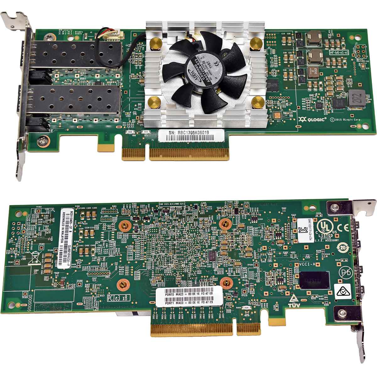 QLogic FastLin BC0110405-37 QL45212HLCU Dual-Port 25G SFP28 PCIe3.0 x8 Network Adapter + Mini GBIC LP QLogic FastLin BC0110405-37 QL45212HLCU Dual-Port 25G SFP28 PCIe3.0 x8 Network Adapter + Mini GBIC LP