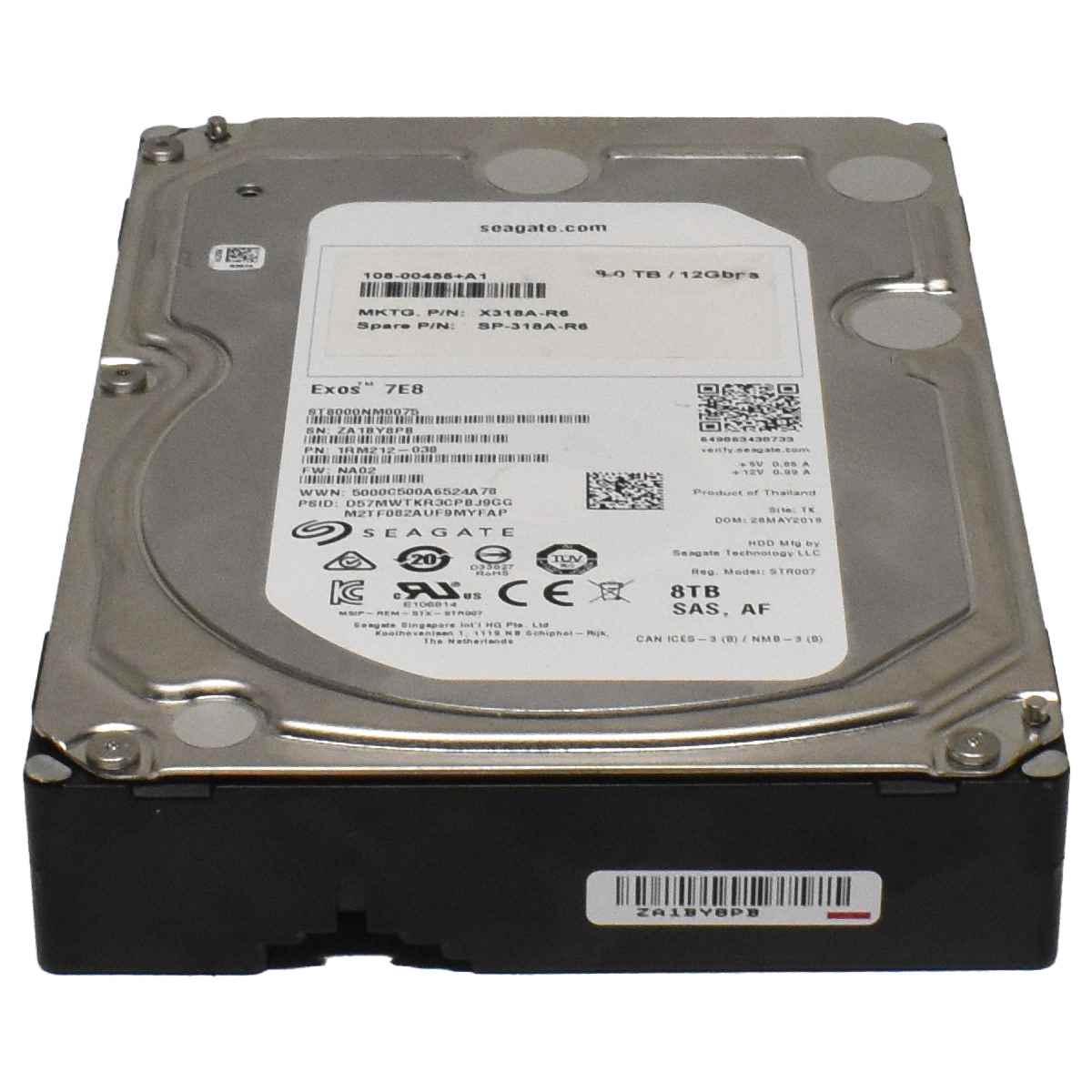 Seagate NetApp Exos 7E8 8TB 3,5 Zoll 7.2K 12G SAS AF HDD ST8000NM0075 X318A-R6 Seagate NetApp Exos 7E8 8TB 3,5 Zoll 7.2K 12G SAS AF HDD ST8000NM0075 X318A-R6