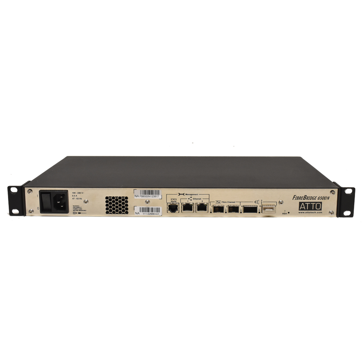 ATTO FibreBridge 6500N FCBR-6500-DN1 8GB FC to 6GB SAS 2x Mini GBIC ATTO FibreBridge 6500N FCBR-6500-DN1 8GB FC to 6GB SAS 2x Mini GBIC