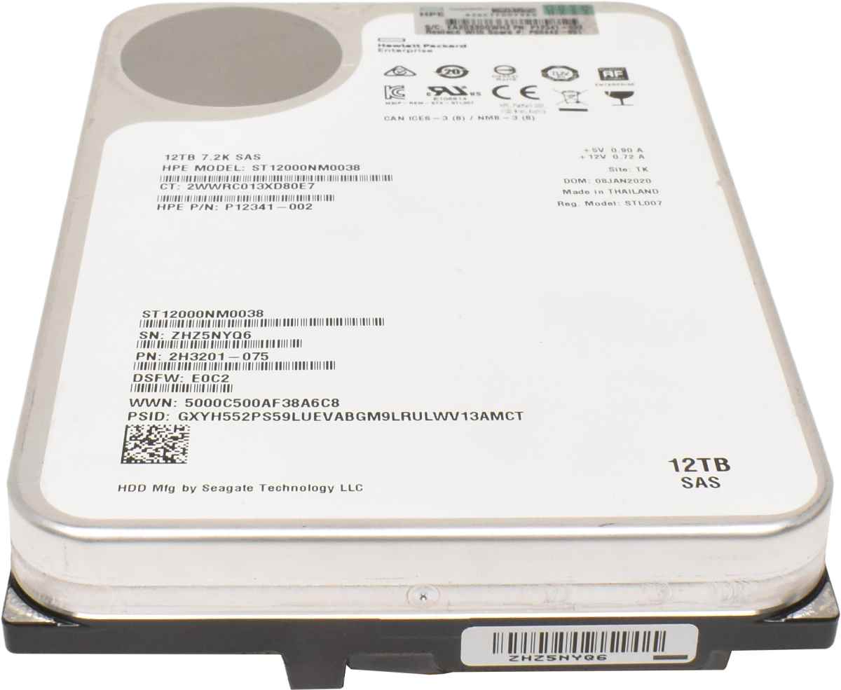 HP Seagate 12TB P12341-002 ST12000NM0038 3.5" 7.2K 12G SAS HDD Festplatte HP Seagate 12TB P12341-002 ST12000NM0038 3.5" 7.2K 12G SAS HDD Festplatte