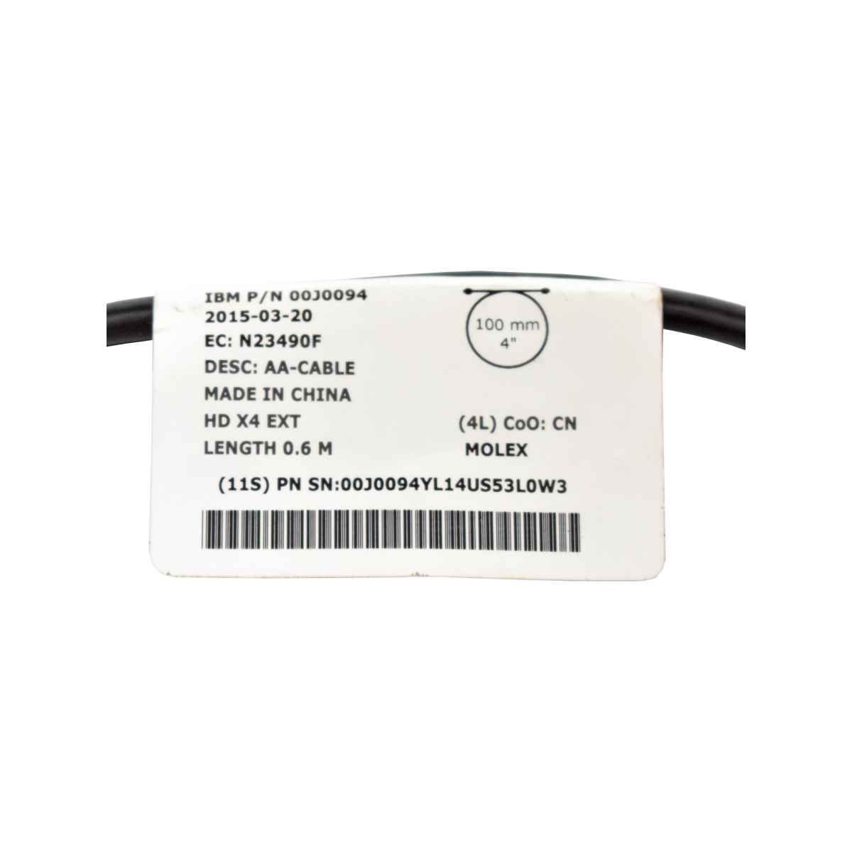 Datenkabel 0,6m IBM 12G Mini SAS HD Kabel 00J0094 SFF-8644 - SFF-8644 Datenkabel 0,6m IBM 12G Mini SAS HD Kabel 00J0094 SFF-8644 - SFF-8644