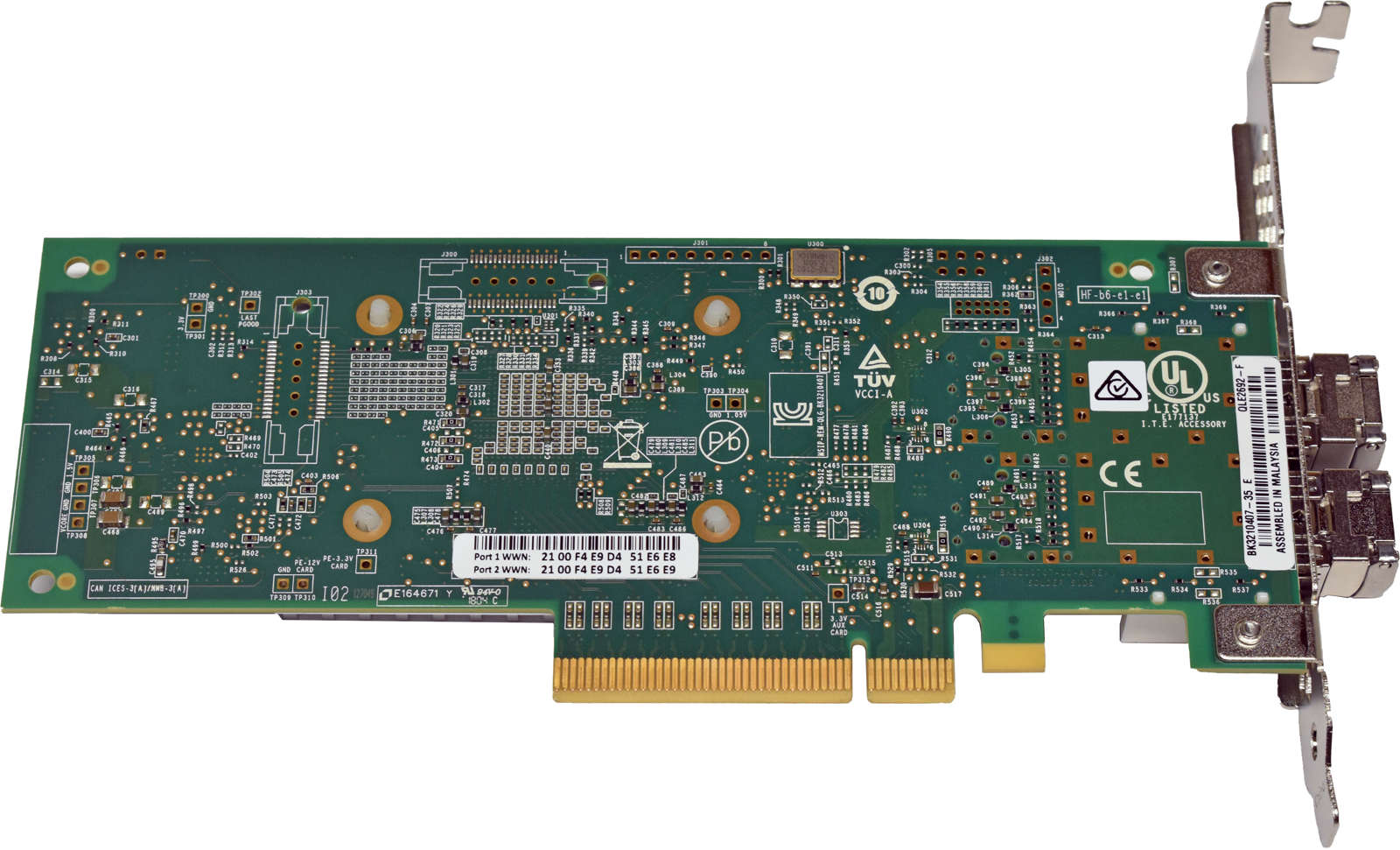 Fujitsu-QLE2692-F-BK3210407-35-Dual-Port-16Gb-FC-H-004.jpg Fujitsu QLE2692-F BK3210407-35 Dual-Port 16Gb FC HBA PCIe x8 3.0 FP 2x Mini GBIC