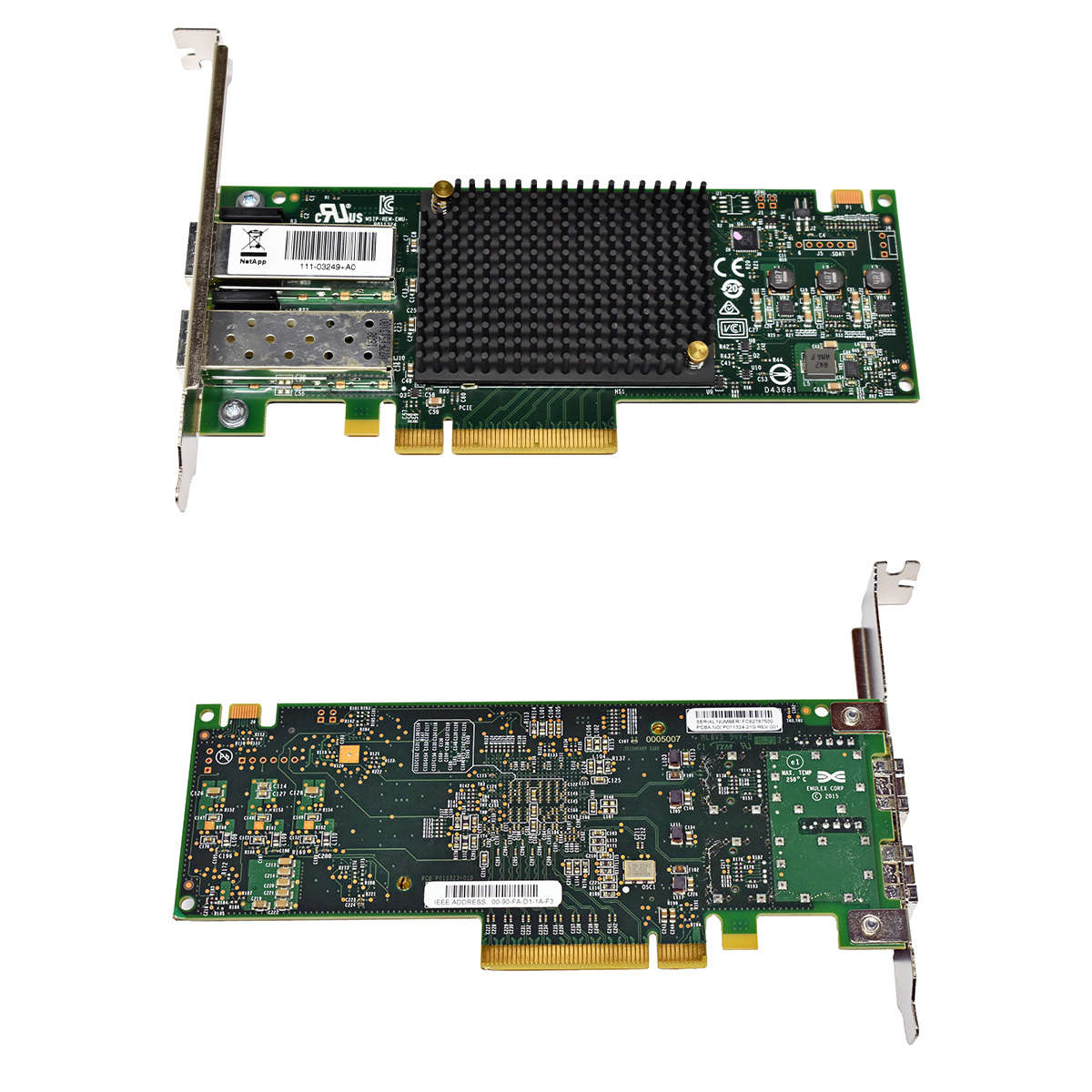 NetApp-Emulex-X1134A-111-03249-A0-P011324-21G-Dual-006.jpg Emulex P011324-21G Dual-Port 16G SFP+ PCIe3.0 x8 HBA FP UCSC-PCIE-BD16GF