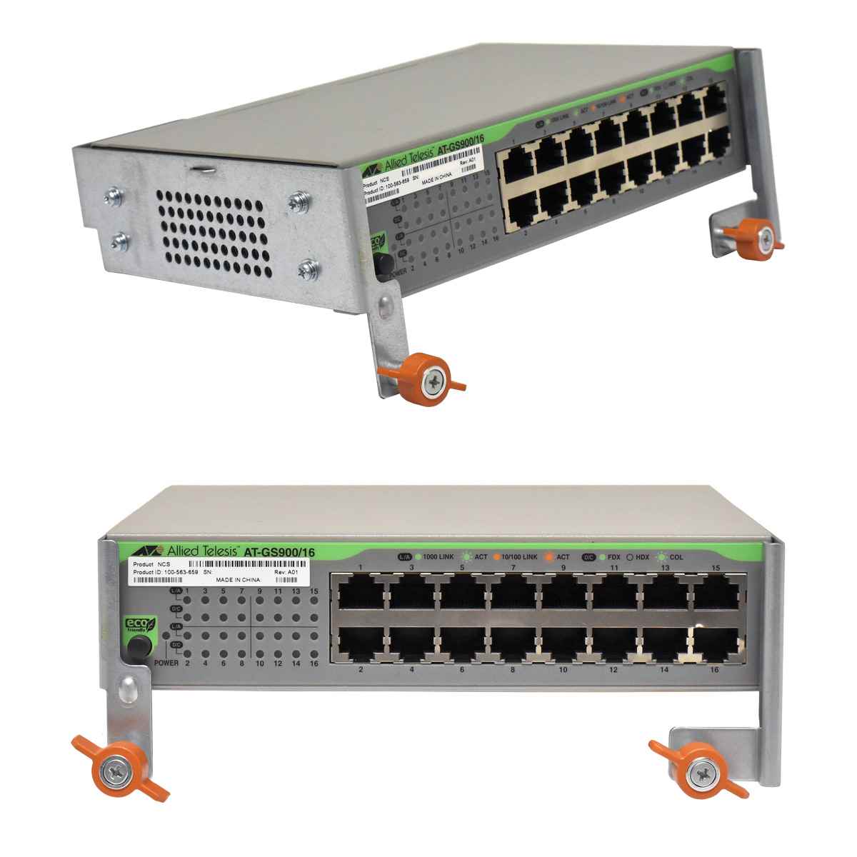 Allied Telesis AT-GS900/16 16-Port Gigabit Ethernet Switch + Mounting Brackets Allied Telesis AT-GS900/16 16-Port Gigabit Ethernet Switch + Mounting Brackets