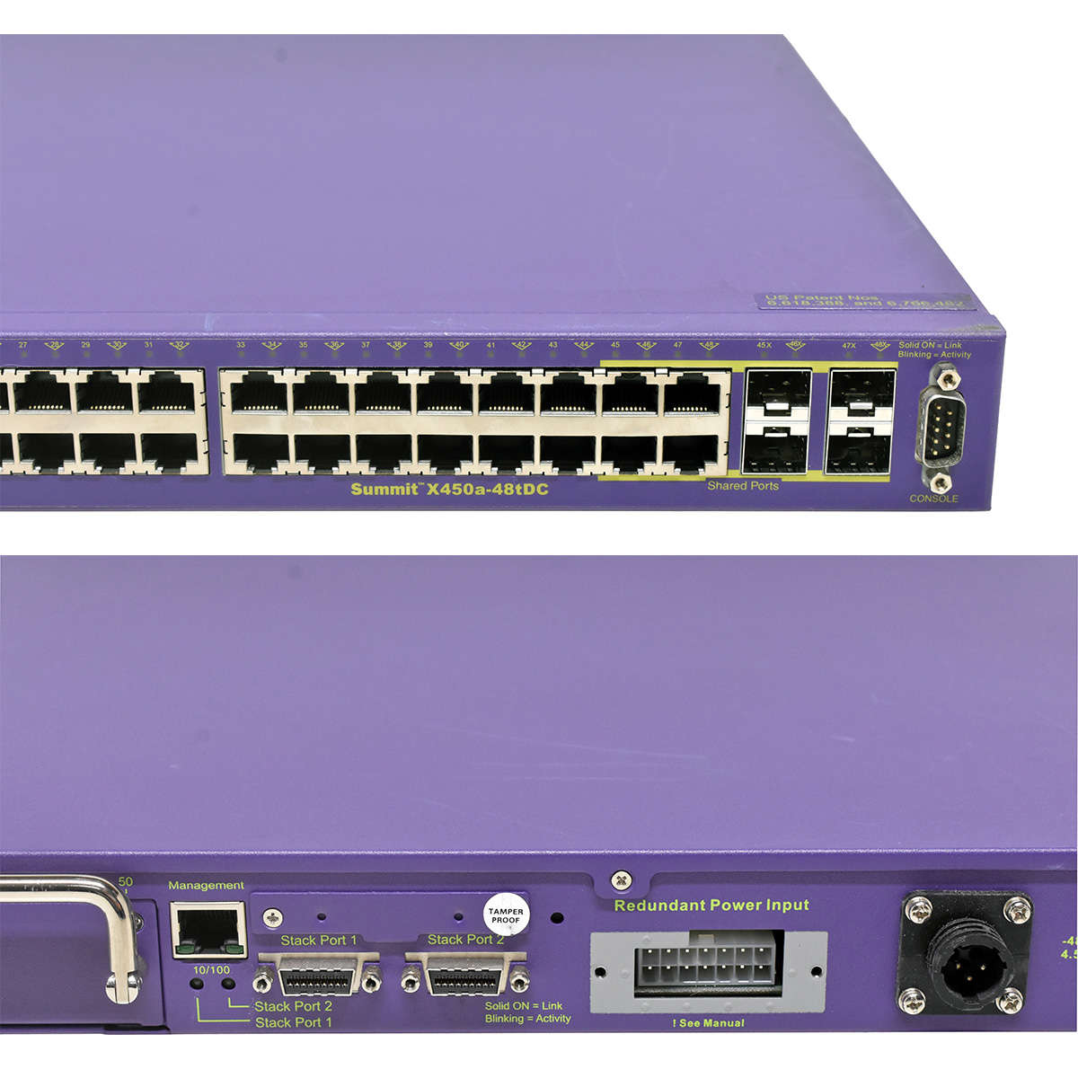 Extreme-Summit-X450a-48tDC-16165-48-Port-RJ-45-GE-006.jpg Extreme Summit X450a-48tDC 16165 48-Port RJ-45 GE Switch 4x 1G SFP no PSU