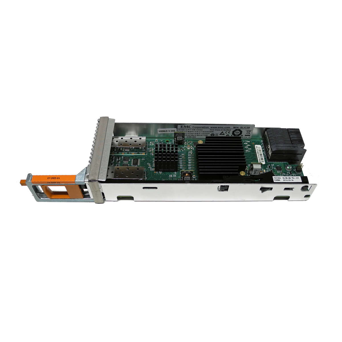EMC-UltraFlex-I-O-SLIC28-10Gb-v3-FC-Module-303-195-002.jpg EMC SLIC28 Dual-Port 10Gb FC UltraFlex I/O Module VNX Storage 303.195.100C.01