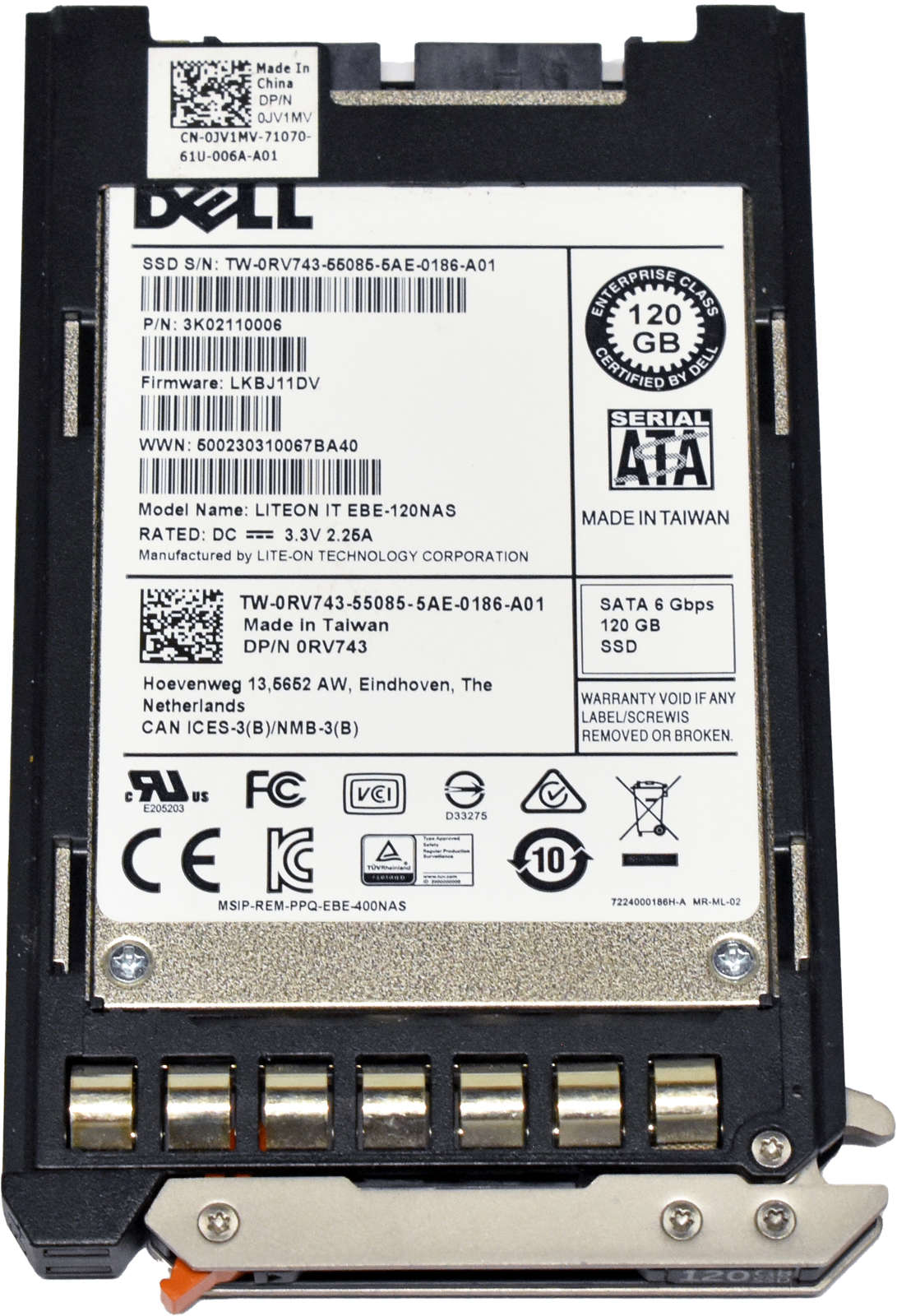 Dell-LiteOn-120GB-0RV743-LITEON-IT-EBE-120NAS-1-8-003.jpg Dell LiteOn 120GB 0RV743 LITEON IT EBE-120NAS 1.8" 6G SATA SSD PowerEdge M830 M630 M430 Blade