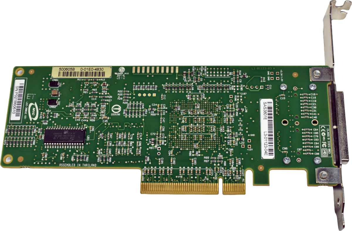 LSI SAS3801E L3-01123-04E 3G PCIe x8 SAS/SATA RAID Controller FP