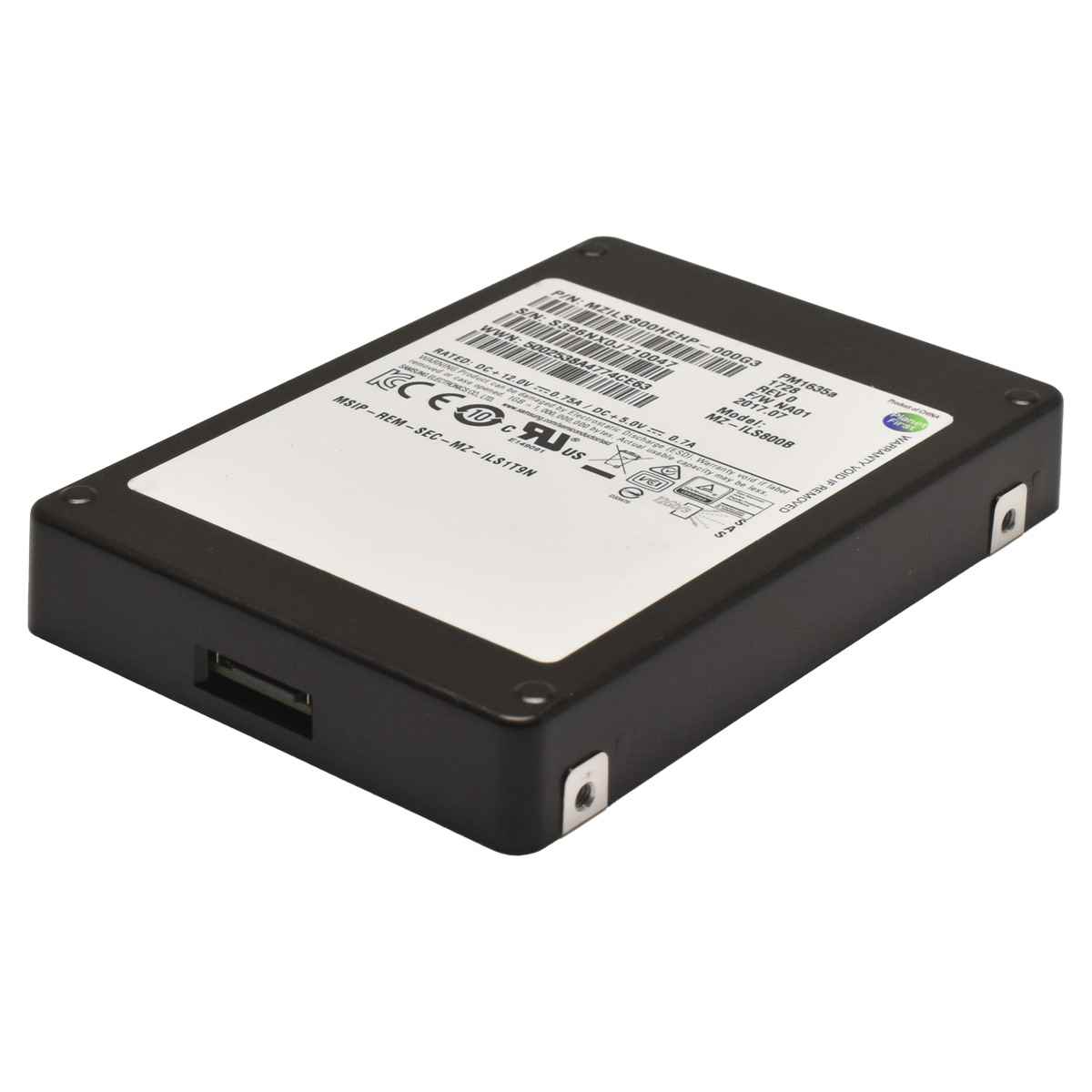 Samsung PM1635a 800GB 2.5" 12G SAS SSD MZ-ILS800B 512 Bytes Server DELL Samsung PM1635a 800GB 2.5 Zoll 12G SAS SSD MZILS800HEHP0D3 MZ-ILS800B 0HF06W