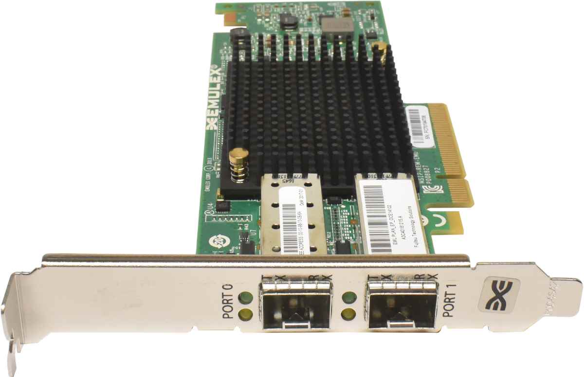 Emulex P008827 Dual-Port 10Gb/s PCIe x8 FC Host Bus Adapter P008827-21F FP