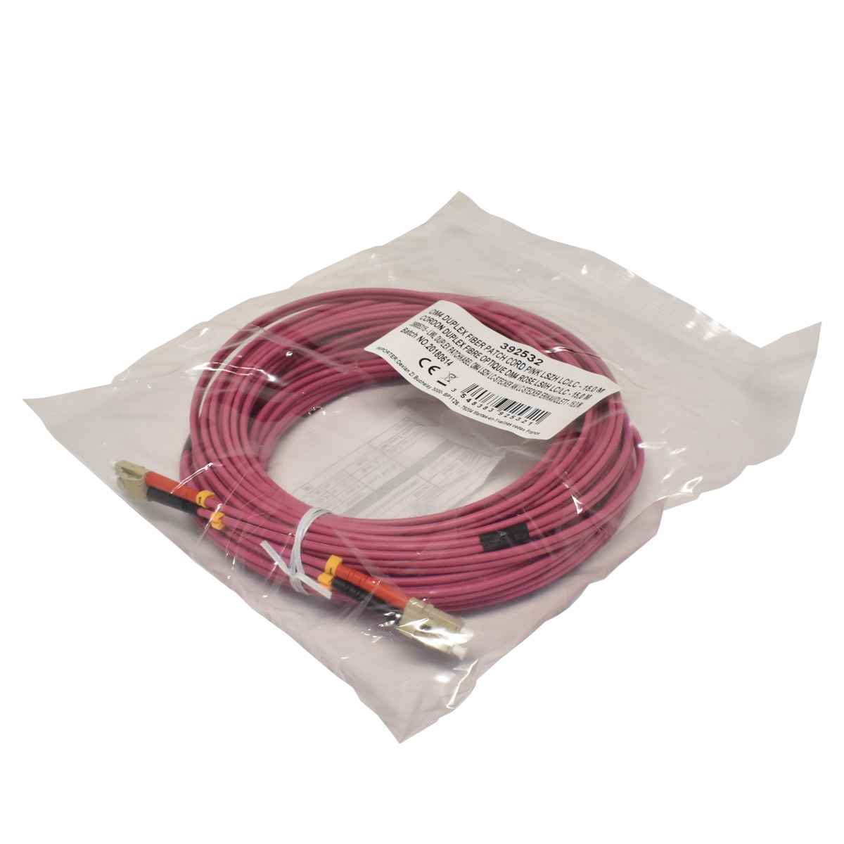 100 x Corning OM4 Duplex FIBER Patch Cord Pink LSZH LC/LC-15m NEU NEW