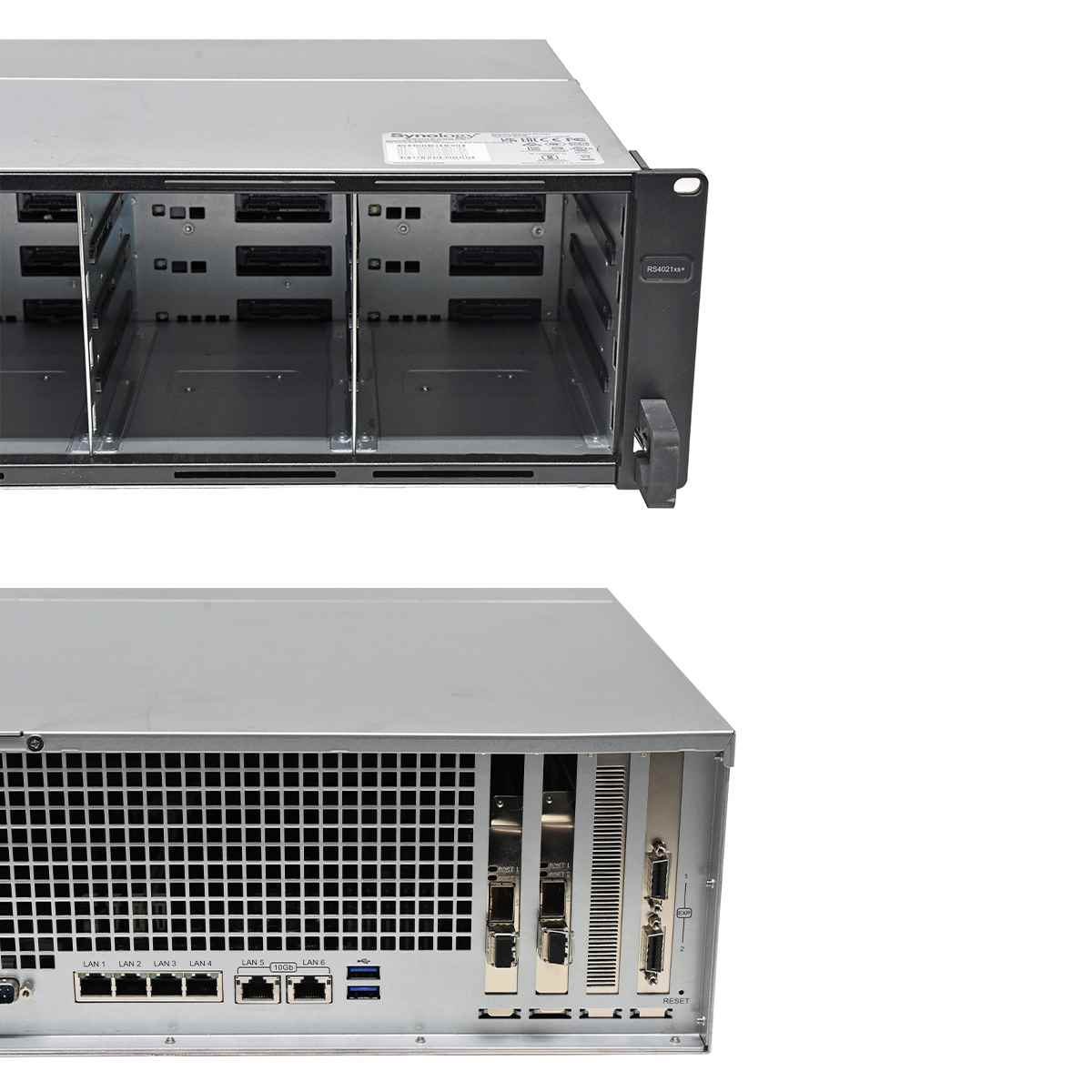 Synology RS4021xs+ 16-Bay 3U NAS Rack Station Intel Xeon D-1541 8-Core 2,10 GHz 16GB DDR4 Synology RS4021xs+ 16-Bay 3U NAS Rack Station Intel Xeon D-1541 8-Core 2,10 GHz 16GB DDR4