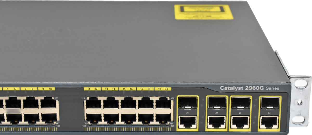 Cisco Catalyst WS-C2960G-24TC-L 24-Port RJ-45 GE Switch 4x Combo-Port Cisco Catalyst WS-C2960G-24TC-L 24-Port RJ-45 GE Switch 4x Combo-Port