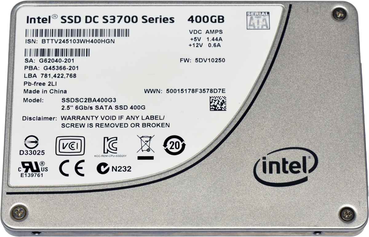 Intel SSD DC S3700 Series 400GB SSDSC2BA400G3 2.5" 6G SATA SSD