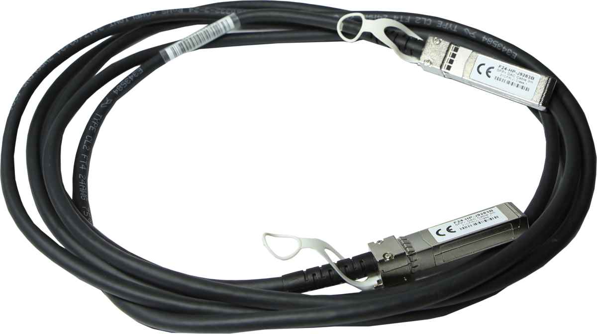 HP 3m F24-HP-J9283B 10G Twinax SFP+ - SFP+ passive Direct Attach Cable HP 3m F24-HP-J9283B 10G Twinax SFP+ - SFP+ passive Direct Attach Cable