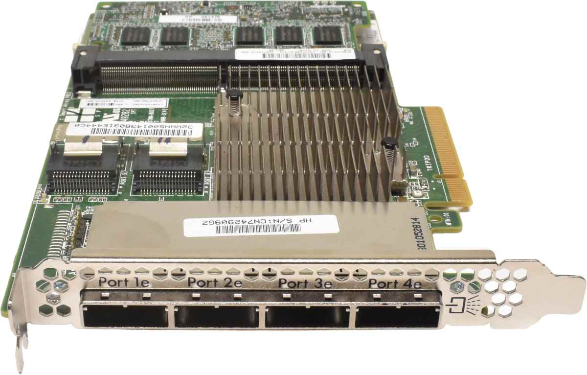 HP Smart Array P822 SAS RAID Controller 6Gb PCIe x8 2GB FBWC 643379-001 + BBU +2x Kabel