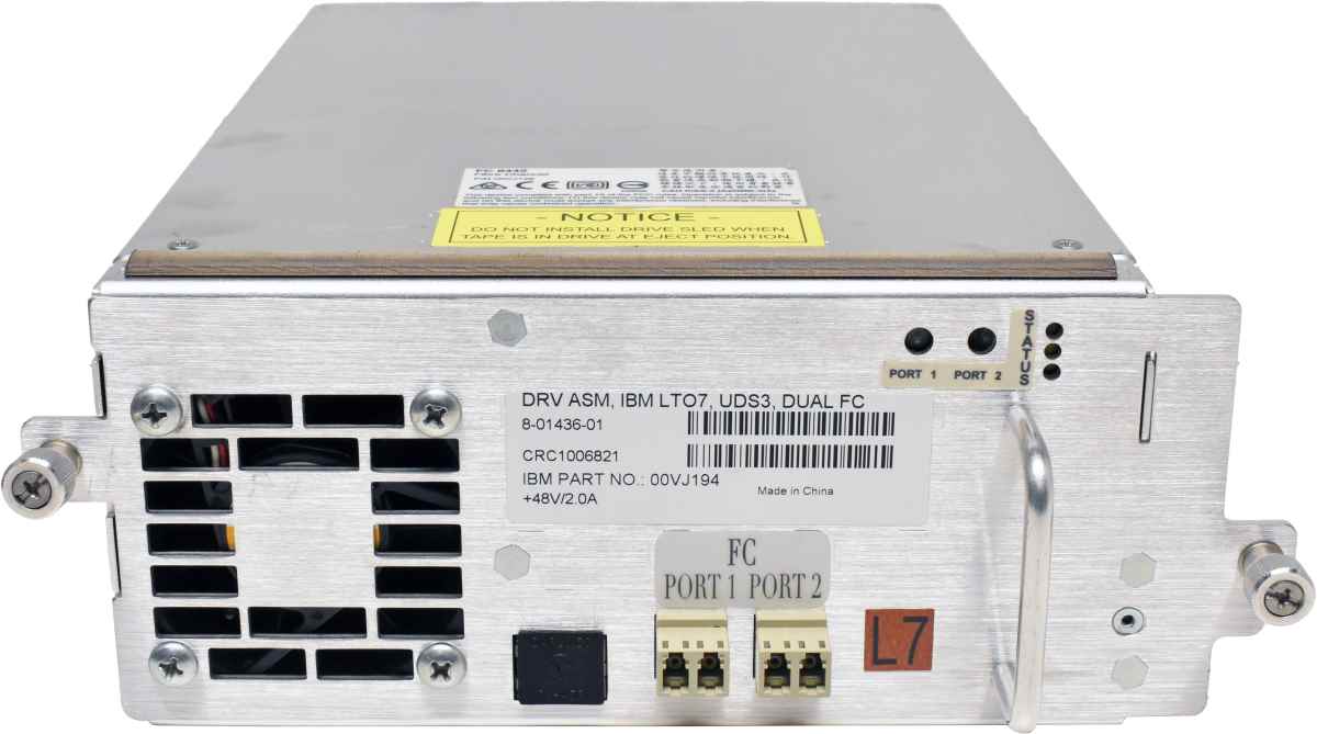 IBM 8-01436-01 00VJ194 LTO-7 FH FC 8Gb Laufwerk für 3576 TS3310 mit Caddy IBM 8-01436-01 00VJ194 LTO-7 FH FC 8Gb Laufwerk für 3576 TS3310 mit Caddy