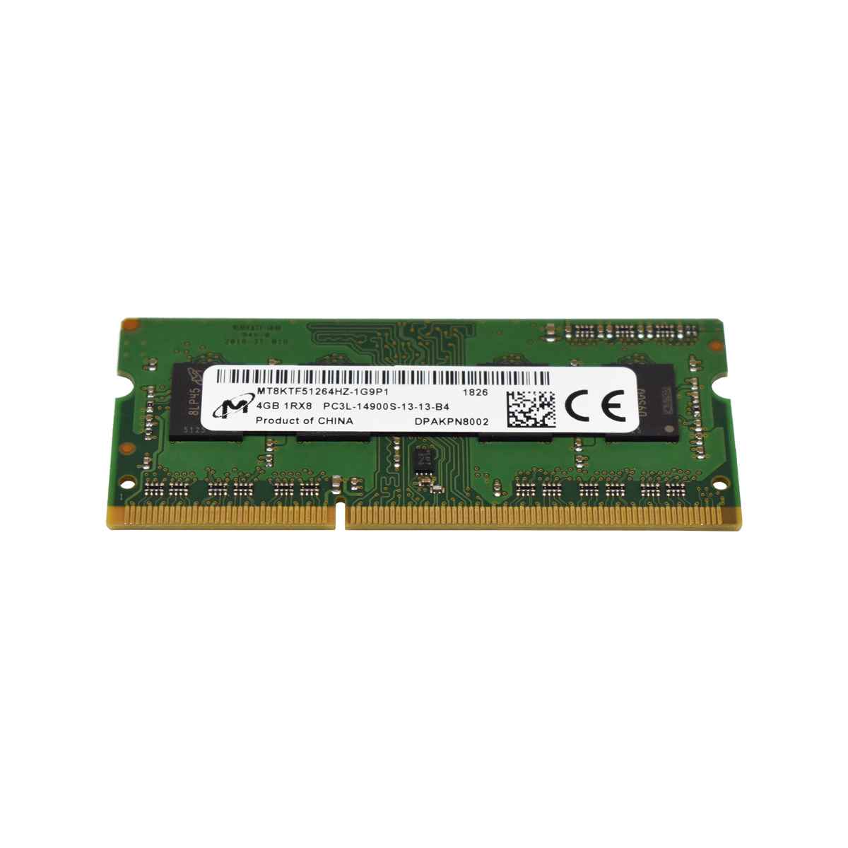 Micron 4GB 1Rx8 PC3L-14900S MT8KTF51264HZ-1G9P1 SO-DIMM Micron 4GB 1Rx8 PC3L-14900S MT8KTF51264HZ-1G9P1 SO-DIMM