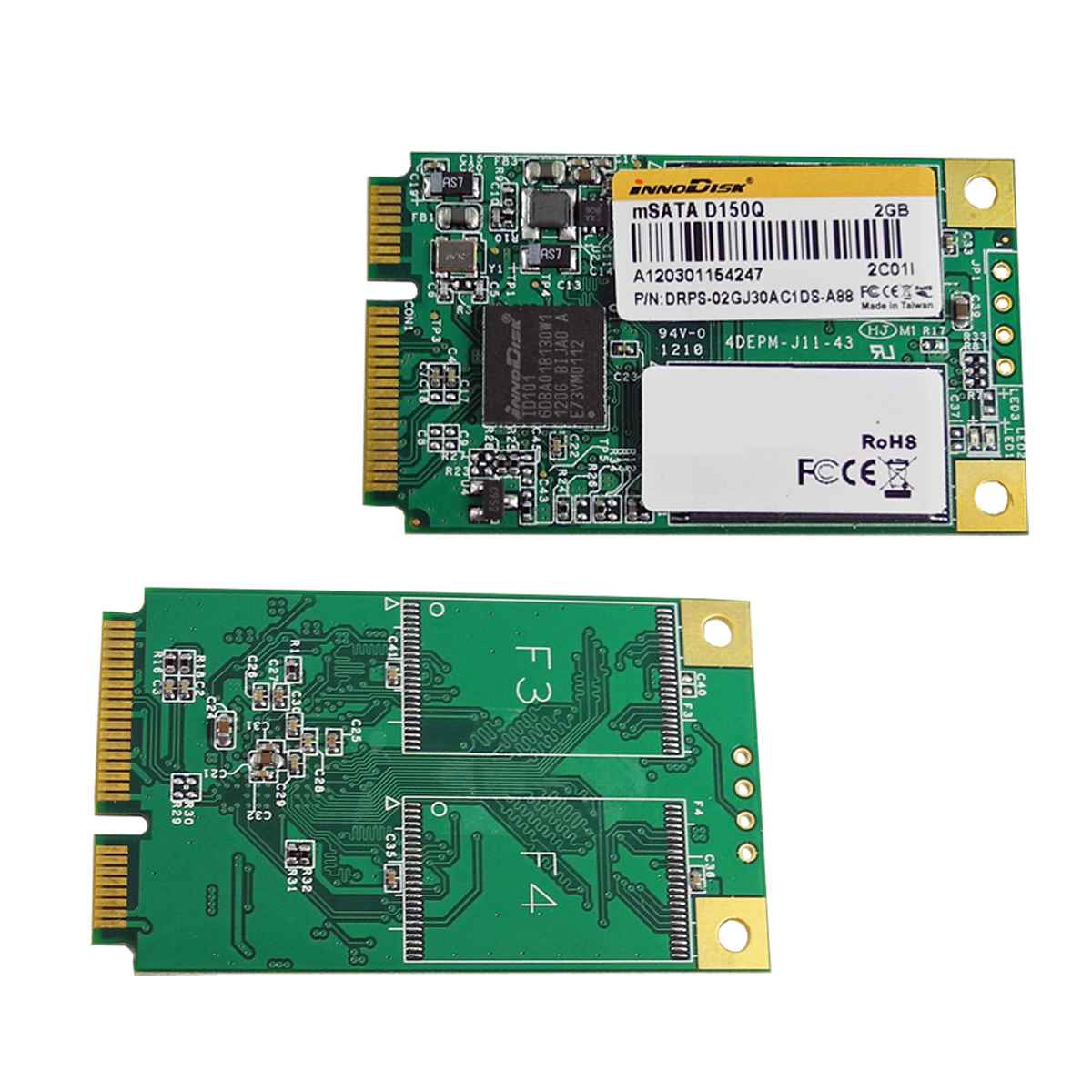 Innodisk mSATA D150Q 2GB 3 Gb/s SSD Memory Card DRPS-02GJ30AC1DS-A88 Innodisk mSATA D150Q 2GB 3 Gb/s SSD Memory Card DRPS-02GJ30AC1DS-A88