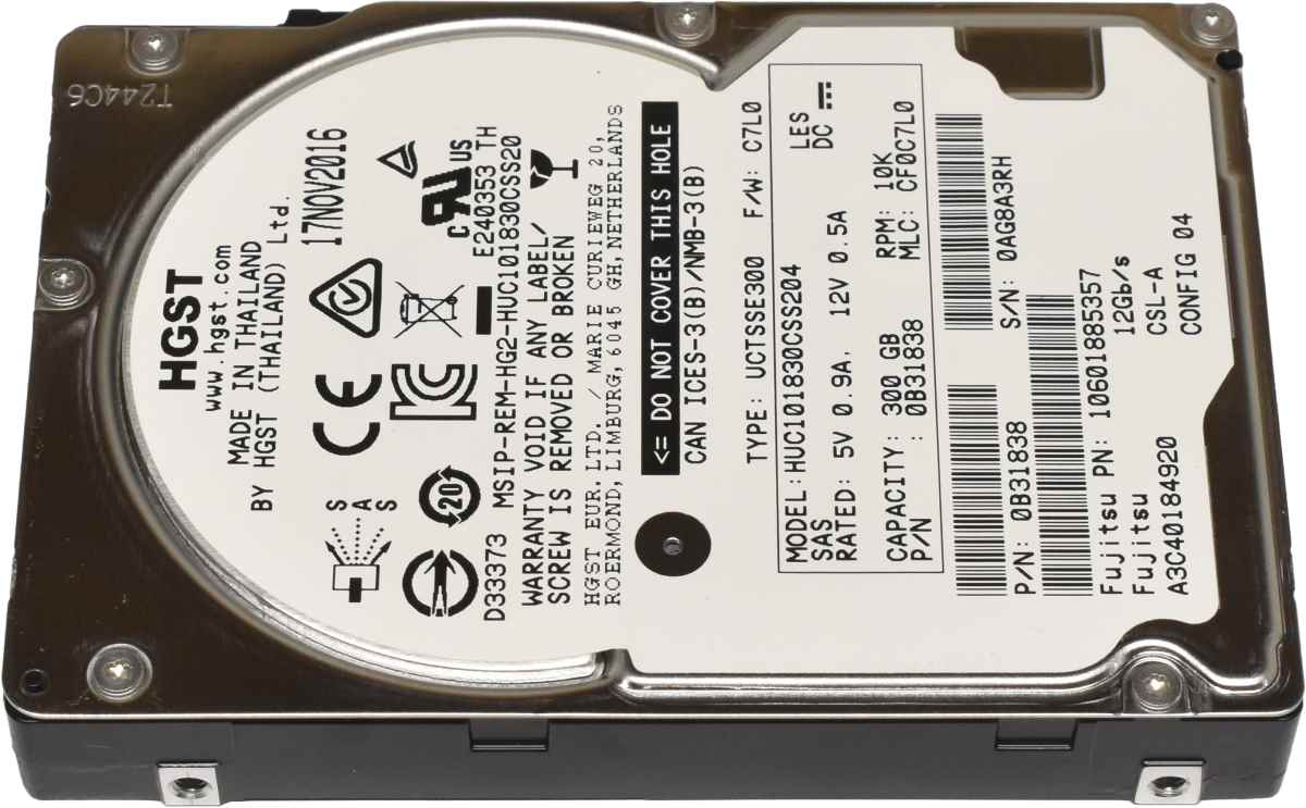 HGST 300GB 2.5" 12G 10K SAS HDD Festplatte HUC101830CSS204 0B31838 HGST 300GB 2.5" 12G 10K SAS HDD Festplatte HUC101830CSS204 0B31838