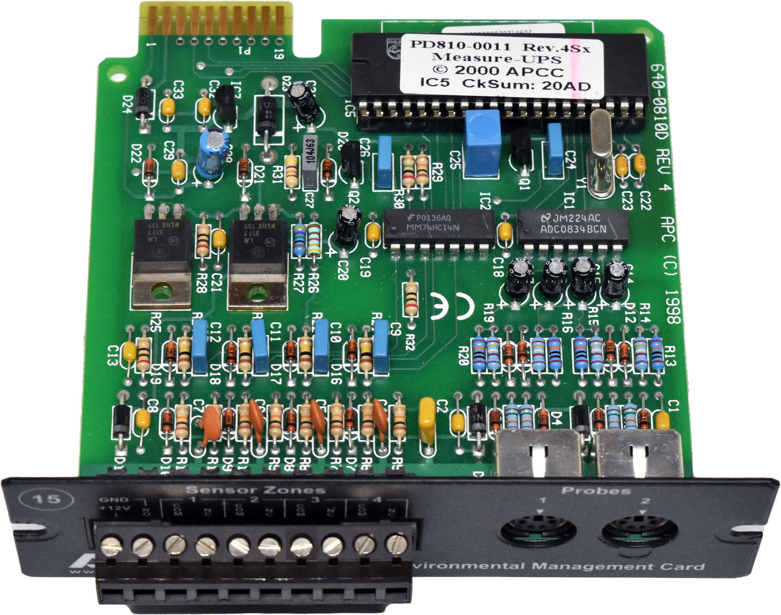 APC AP9612TH Environmental Management Card 640-0810D Rev 4