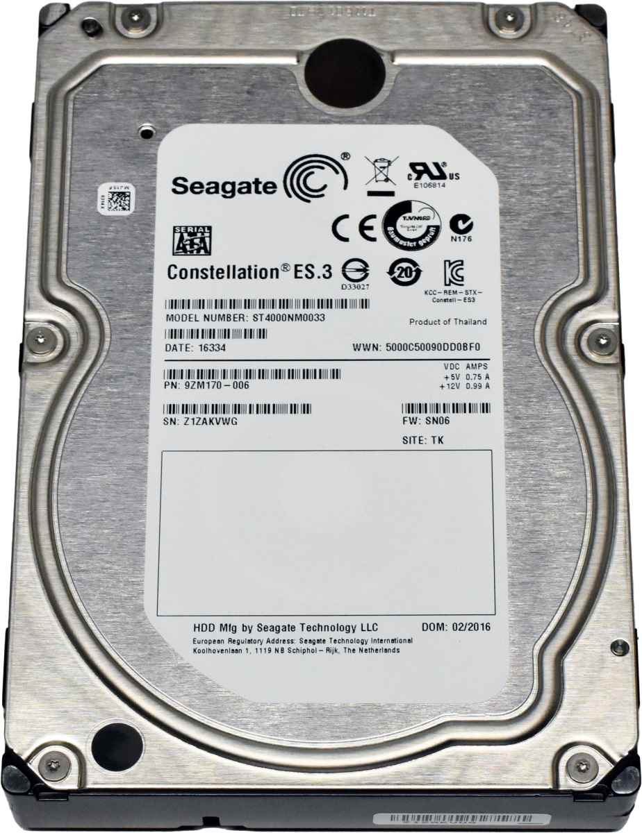Seagate Constellation Es.2 4TB 3,5 Zoll 7.2K  6G SATA HDD ST4000NM0033 9ZM170-006
