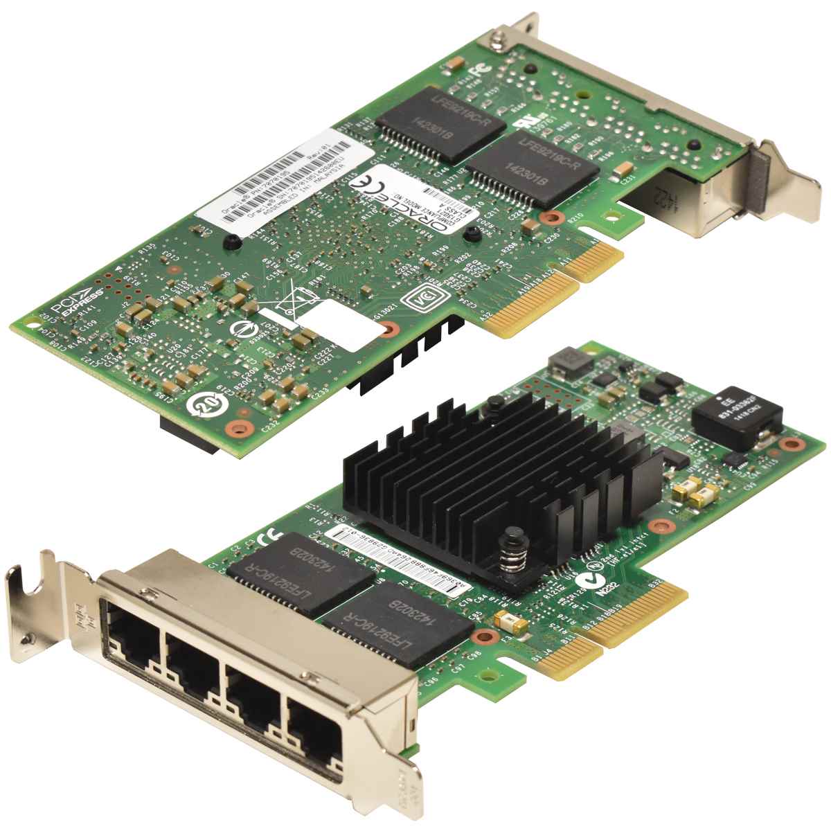 Oracle I350-T4 4-Port PCIe x4 Gigabit Ethernet Network Adapter G13021 7070195 LP Oracle I350-T4 4-Port PCIe x4 Gigabit Ethernet Network Adapter G13021 7070195 LP