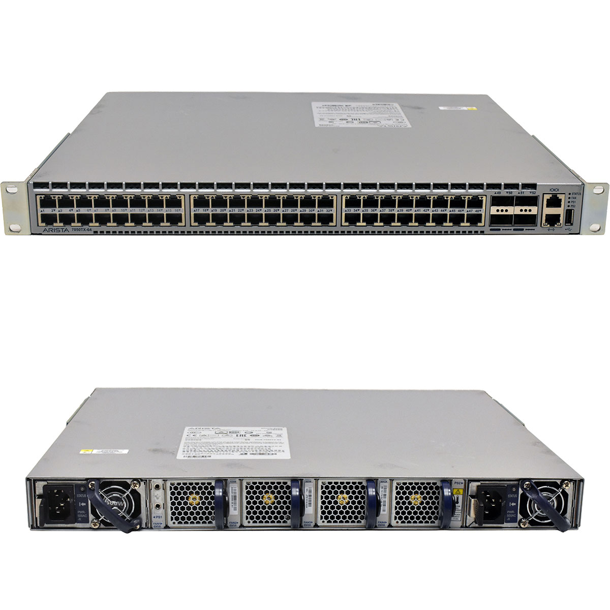 Arista DCS-7050TX-64 48-Port 10G Ethernet Switch 4x 40GbE QSFP+ Port