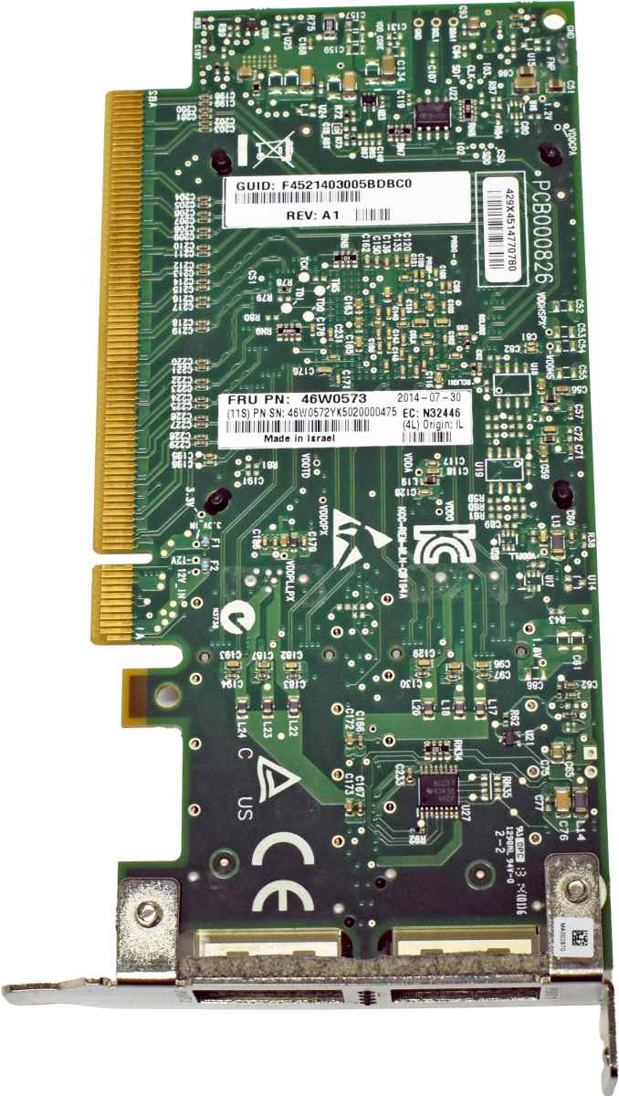 Lenovo 46W0573 Mellanox CB194A ConnectX-IB 56 Gb PCIe x16 QSFP Server Adapter LP