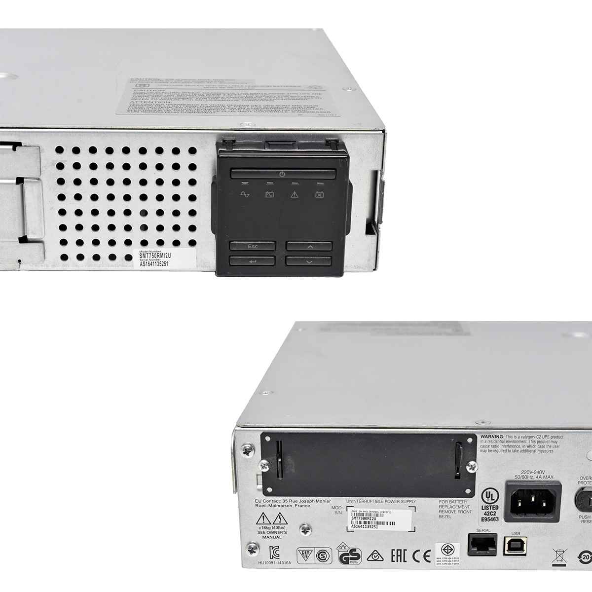 APC Smart UPS SMT750RMI2U 750VA 500W 2HE USV no Batteries no Front Bezel APC Smart UPS SMT750RMI2U 750VA 500W 2HE USV no Batteries no Front Bezel