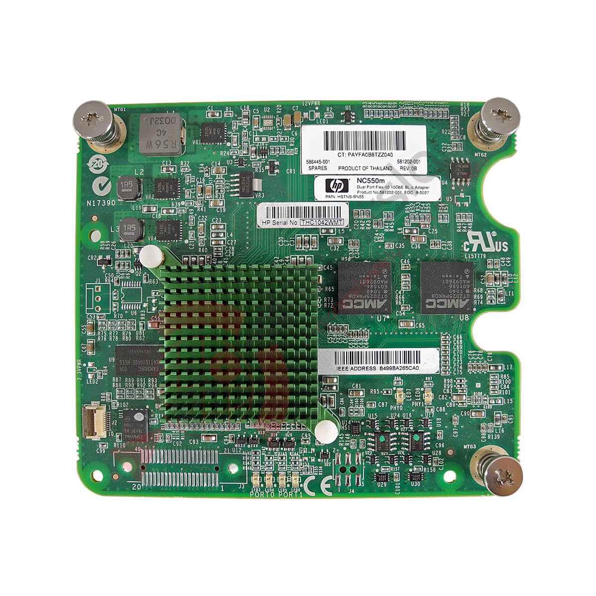 HP NC550m 10GbE 2-Port Flex-10 Ethernet Adapter MPN: 581202-001 SP#: 586445-001 HP NC550m 10GbE 2-Port Flex-10 Ethernet Adapter MPN: 581202-001 SP#: 586445-001